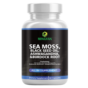 Sea Moss Capsules Botella de suplemento a base de plantas 15 en 1