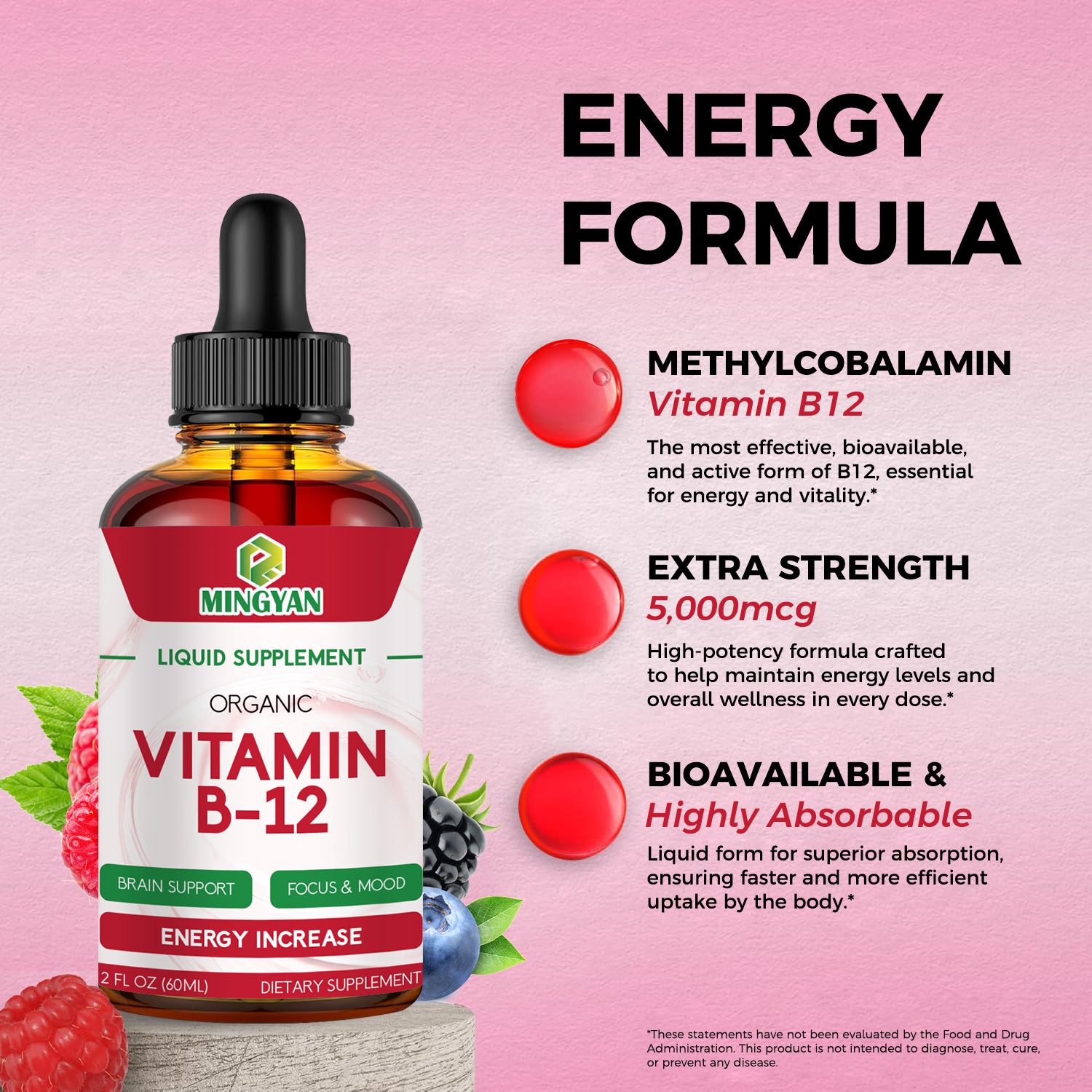 Suplemento de vitamina B12 de metilcobalamina